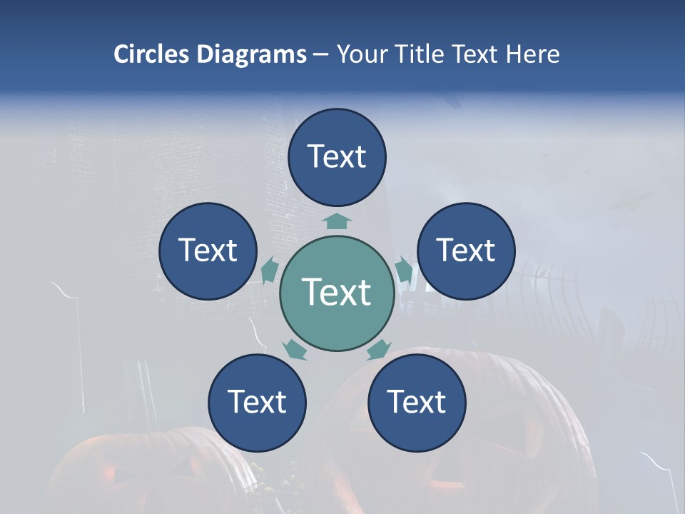 Black Evening Graveyard PowerPoint Template