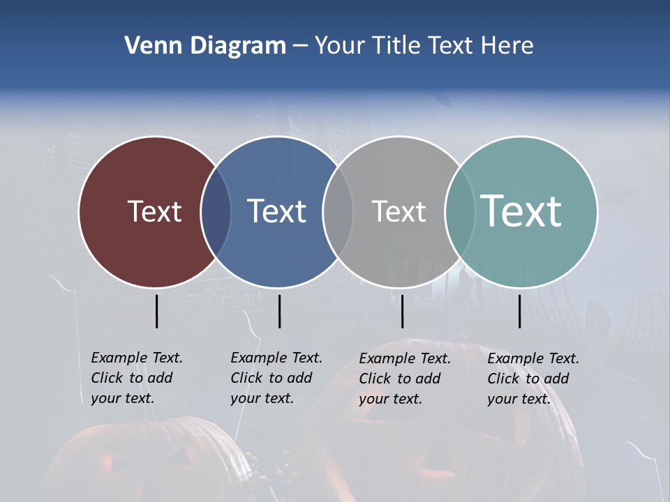 Black Evening Graveyard PowerPoint Template