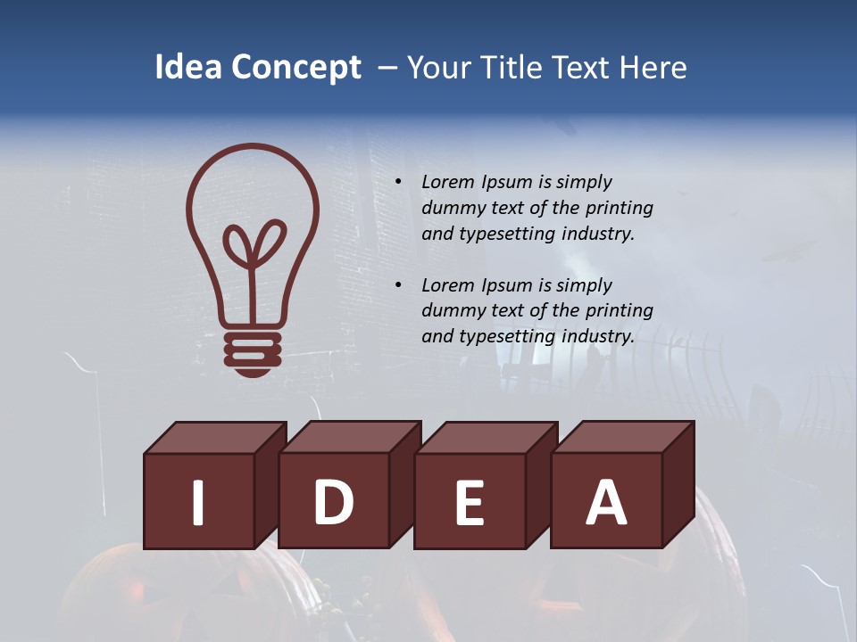 Black Evening Graveyard PowerPoint Template