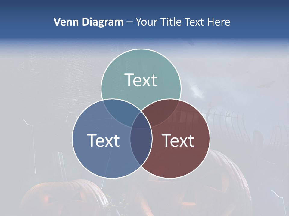 Black Evening Graveyard PowerPoint Template