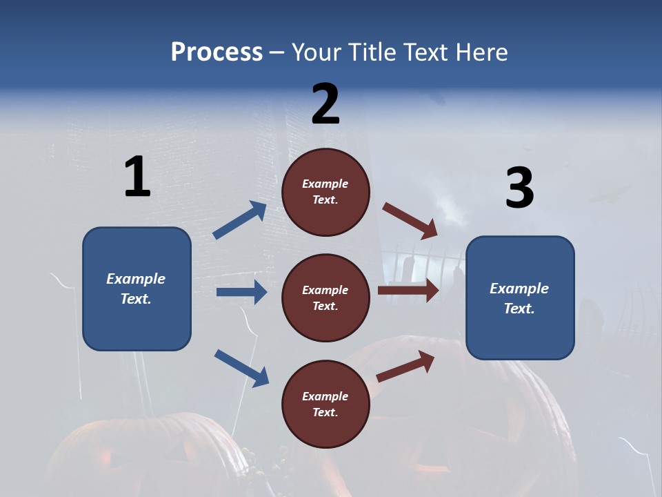 Black Evening Graveyard PowerPoint Template