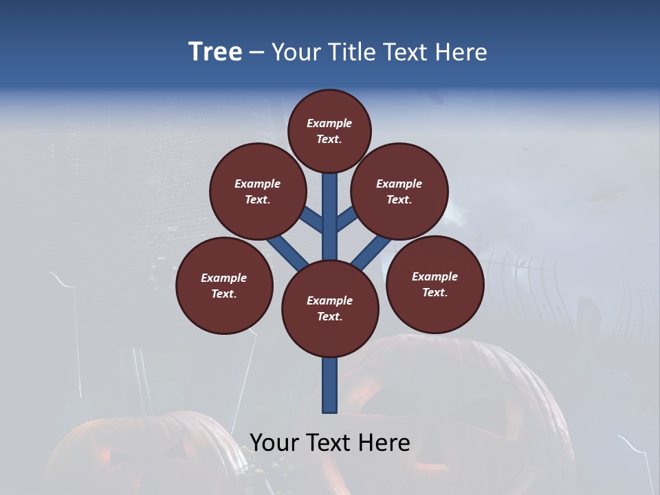 Black Evening Graveyard PowerPoint Template