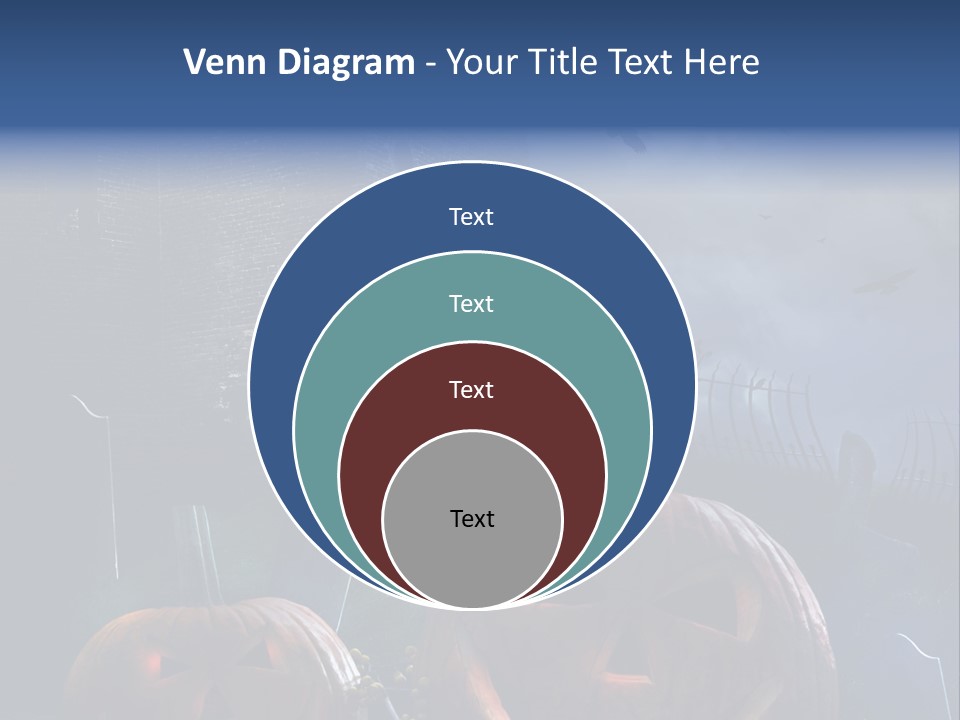 Black Evening Graveyard PowerPoint Template