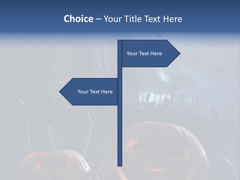 Black Evening Graveyard PowerPoint Template