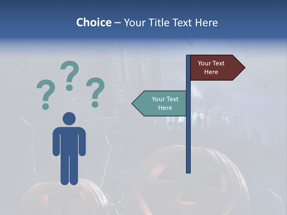 Black Evening Graveyard PowerPoint Template
