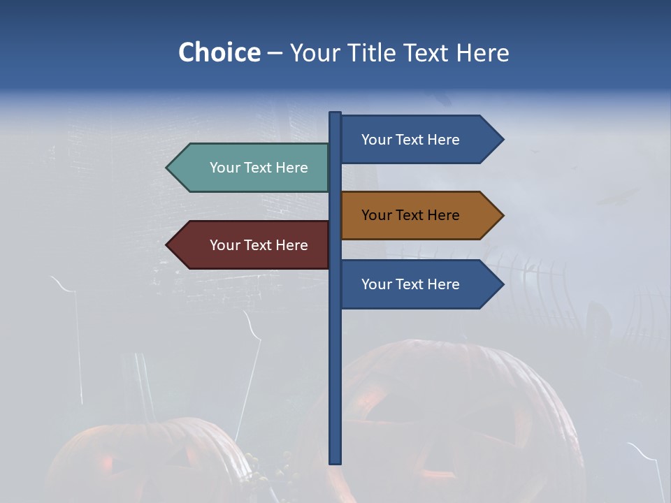 Black Evening Graveyard PowerPoint Template