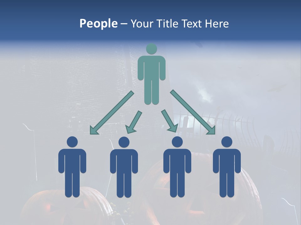 Black Evening Graveyard PowerPoint Template