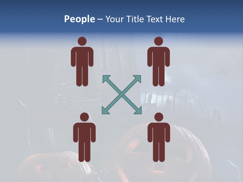 Black Evening Graveyard PowerPoint Template