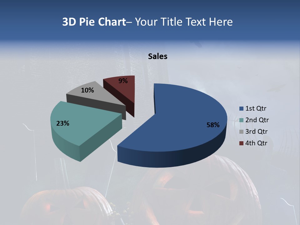 Black Evening Graveyard PowerPoint Template