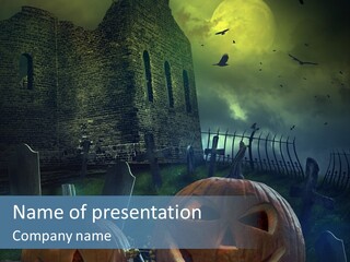 Moon Halloween Midnight PowerPoint Template
