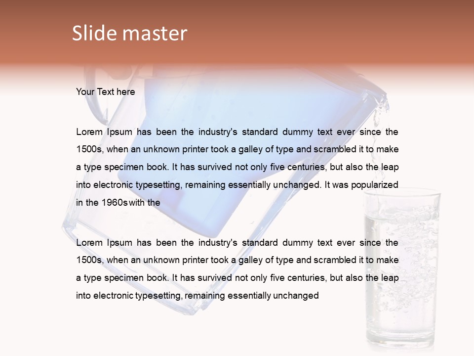 Jug Contemporary Hand PowerPoint Template