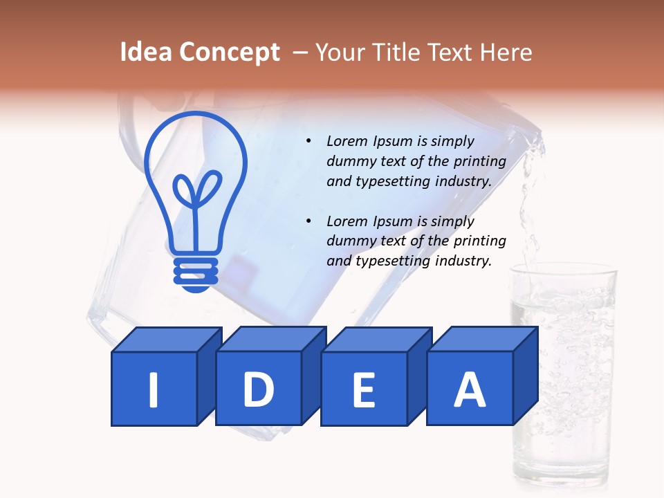 Jug Contemporary Hand PowerPoint Template