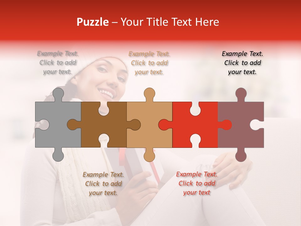 Gift Smile Caucasian PowerPoint Template