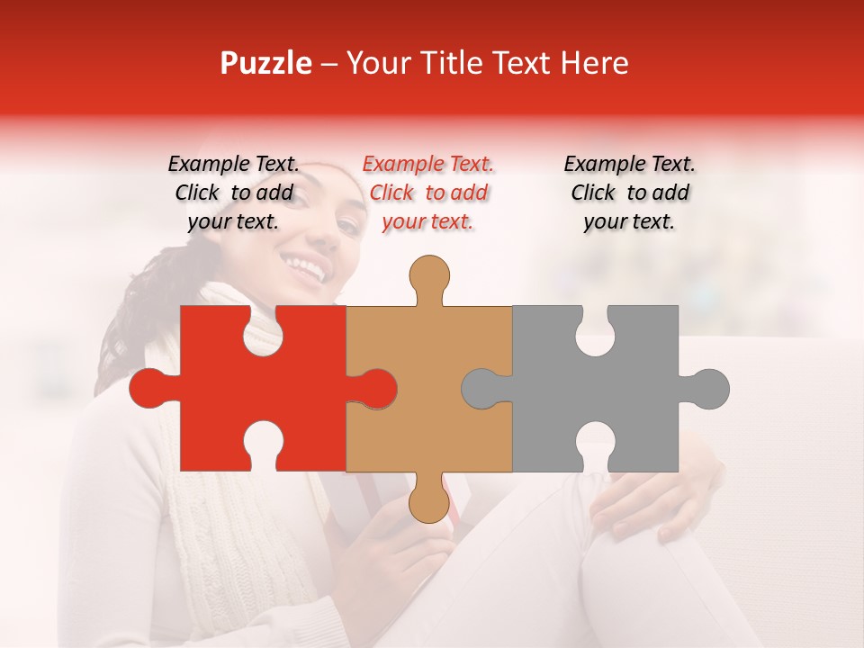 Gift Smile Caucasian PowerPoint Template