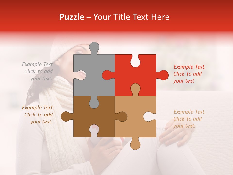 Gift Smile Caucasian PowerPoint Template