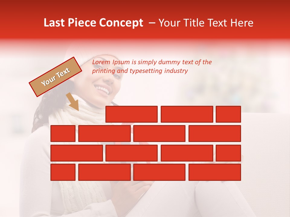 Gift Smile Caucasian PowerPoint Template
