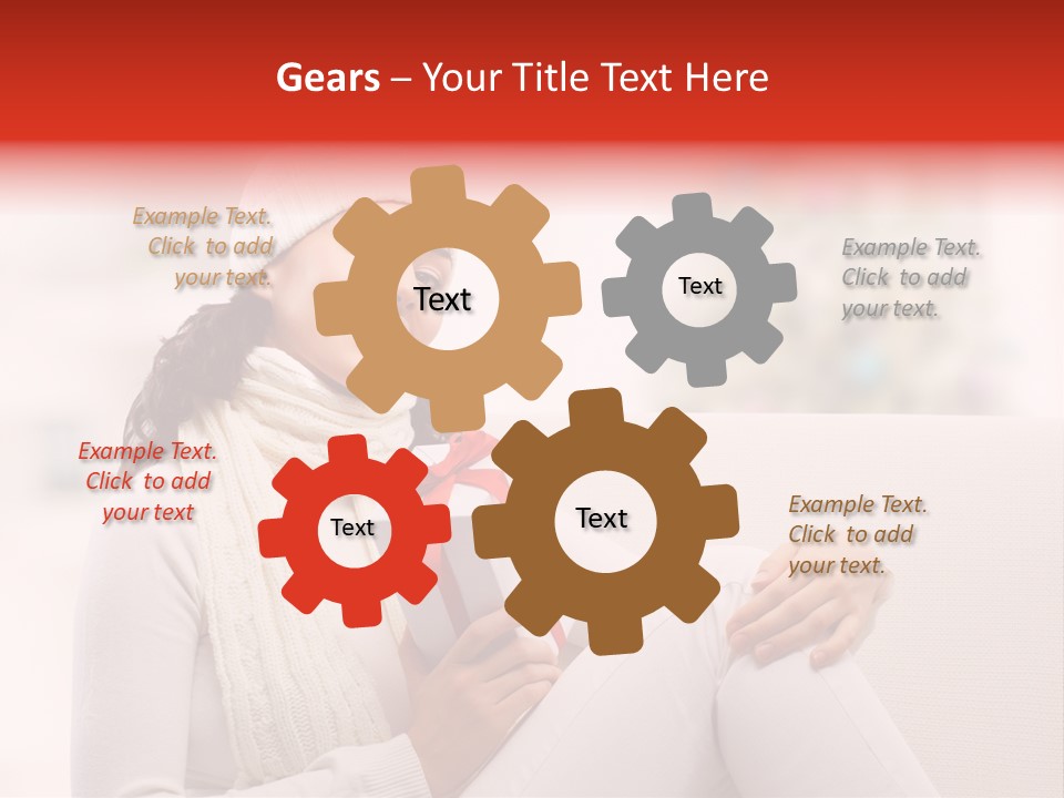 Gift Smile Caucasian PowerPoint Template