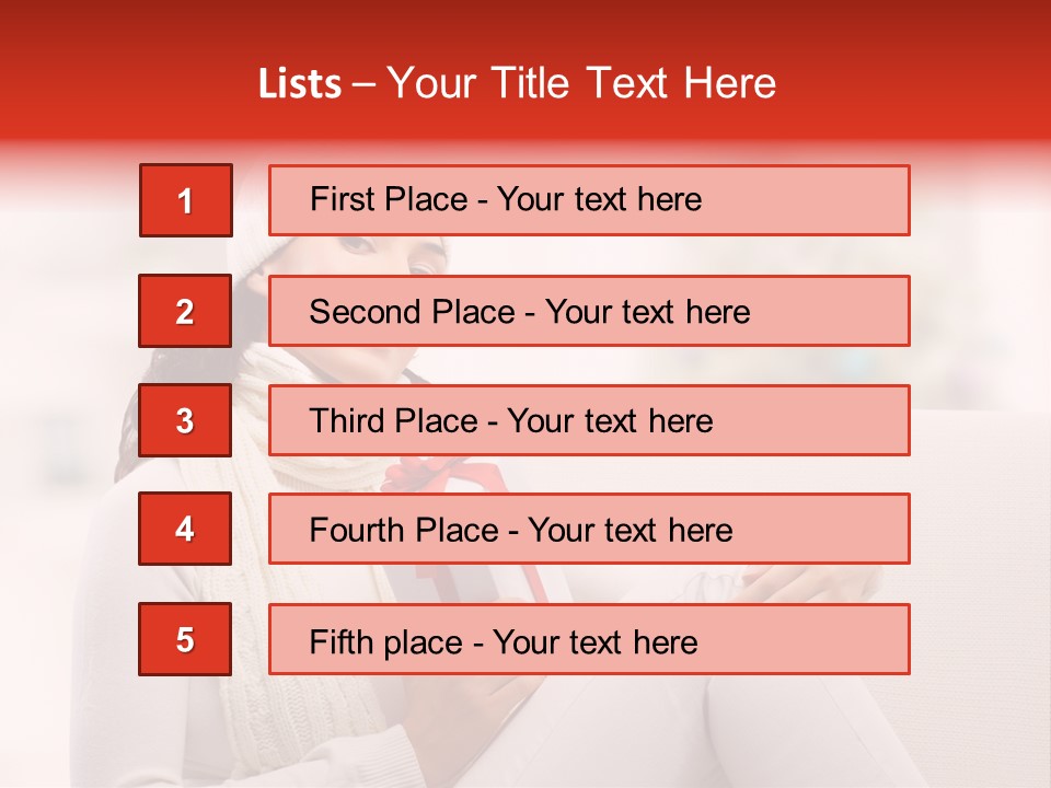 Gift Smile Caucasian PowerPoint Template