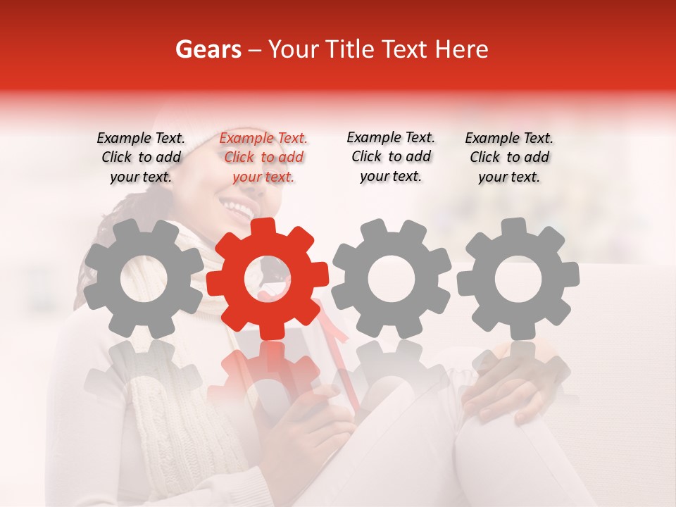 Gift Smile Caucasian PowerPoint Template