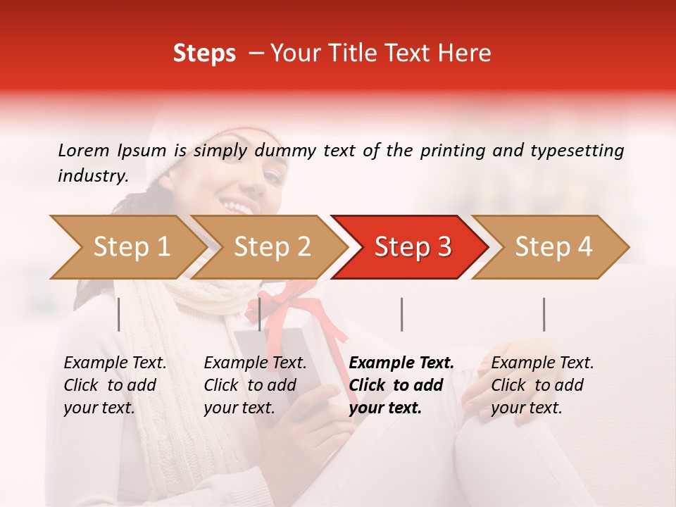 Gift Smile Caucasian PowerPoint Template