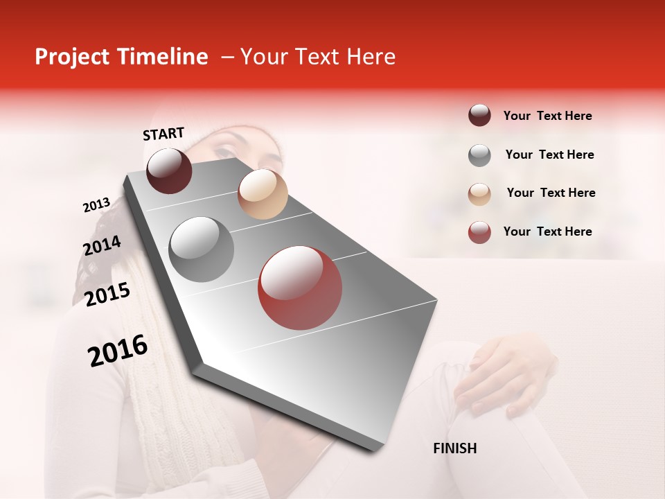 Gift Smile Caucasian PowerPoint Template