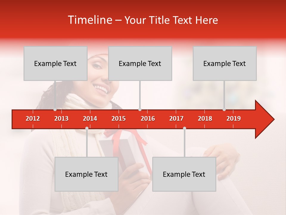 Gift Smile Caucasian PowerPoint Template