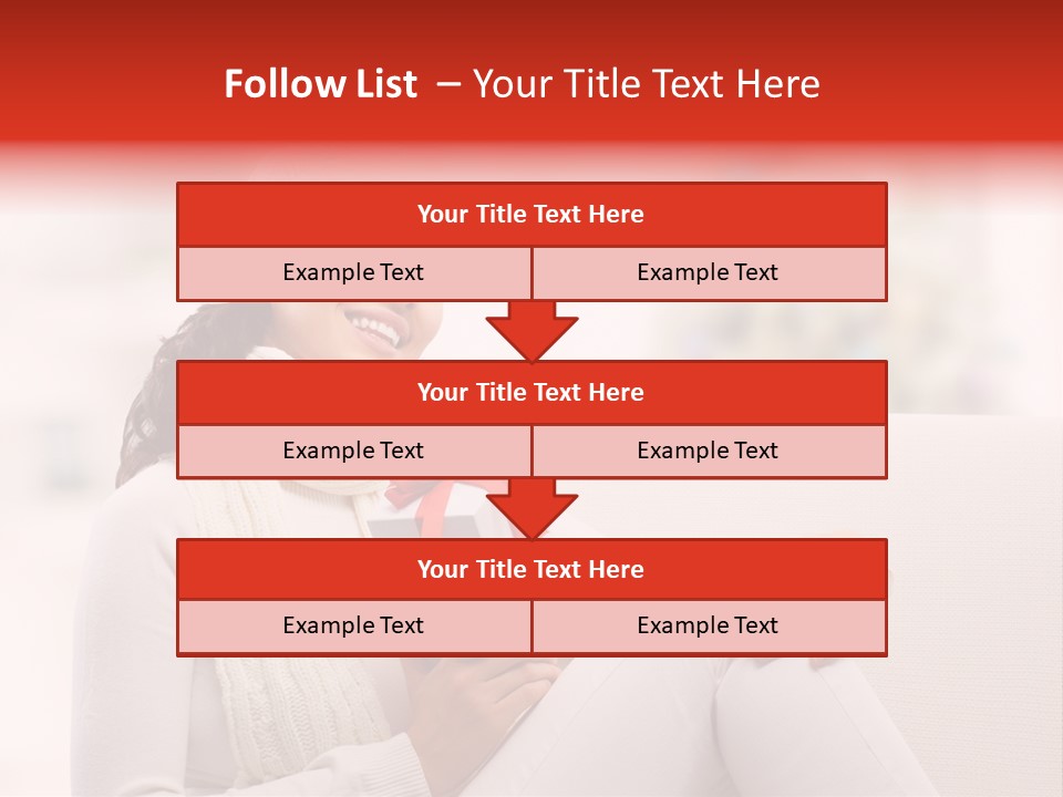 Gift Smile Caucasian PowerPoint Template