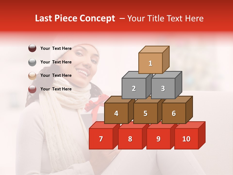 Gift Smile Caucasian PowerPoint Template