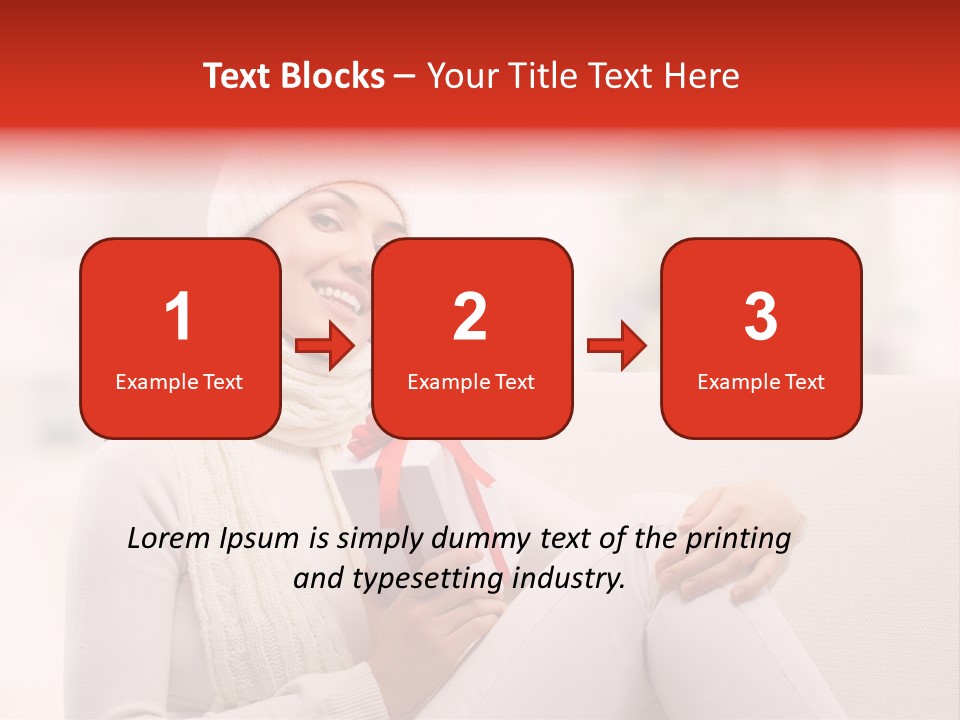 Gift Smile Caucasian PowerPoint Template