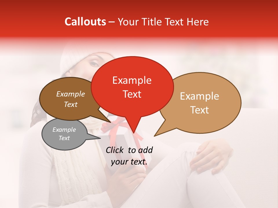 Gift Smile Caucasian PowerPoint Template