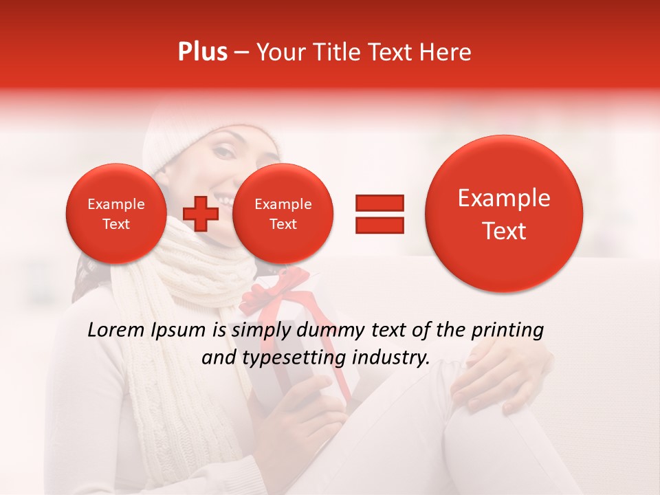 Gift Smile Caucasian PowerPoint Template