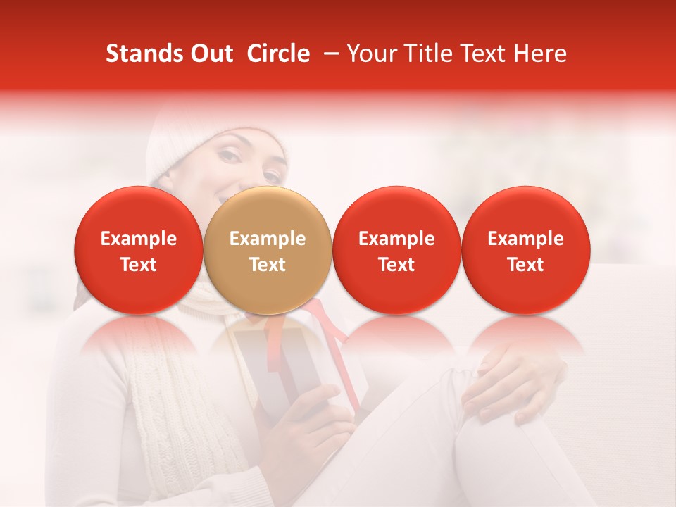 Gift Smile Caucasian PowerPoint Template