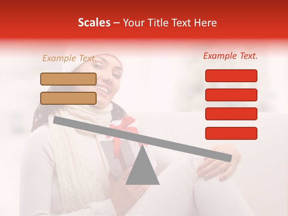 Gift Smile Caucasian PowerPoint Template