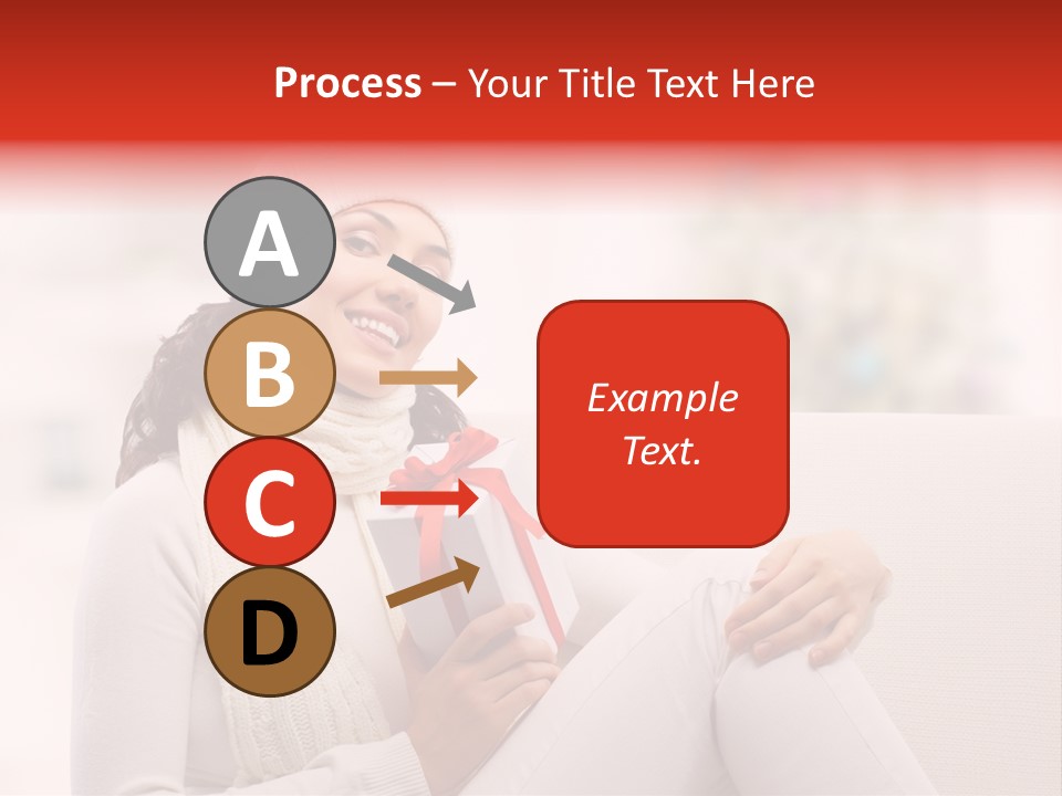 Gift Smile Caucasian PowerPoint Template