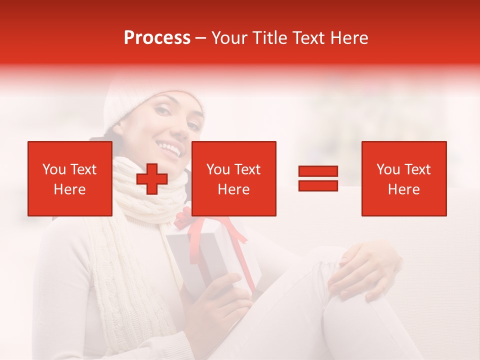 Gift Smile Caucasian PowerPoint Template