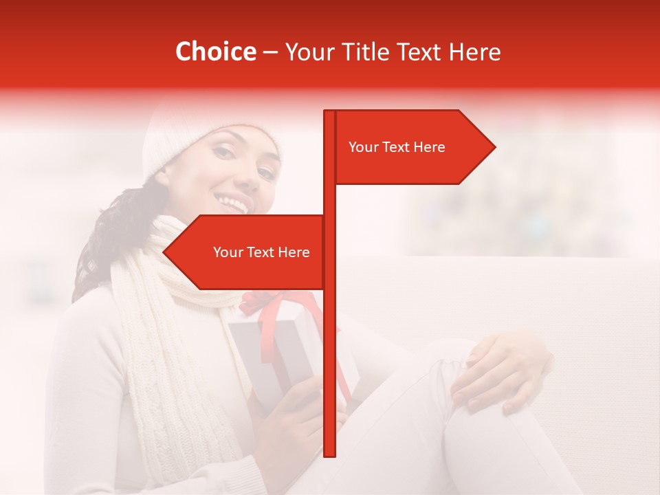 Gift Smile Caucasian PowerPoint Template