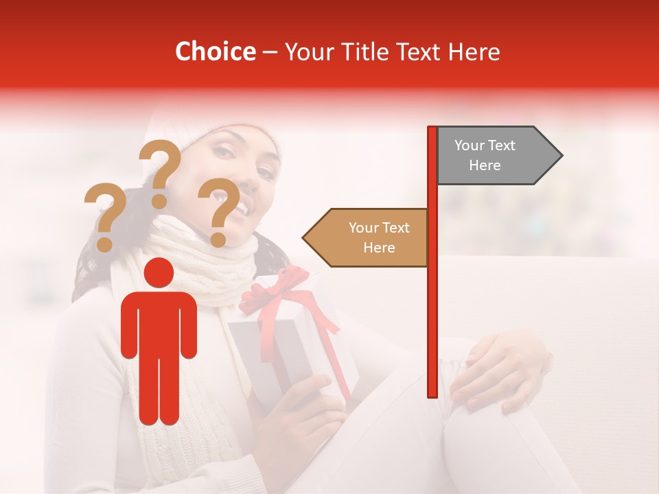 Gift Smile Caucasian PowerPoint Template