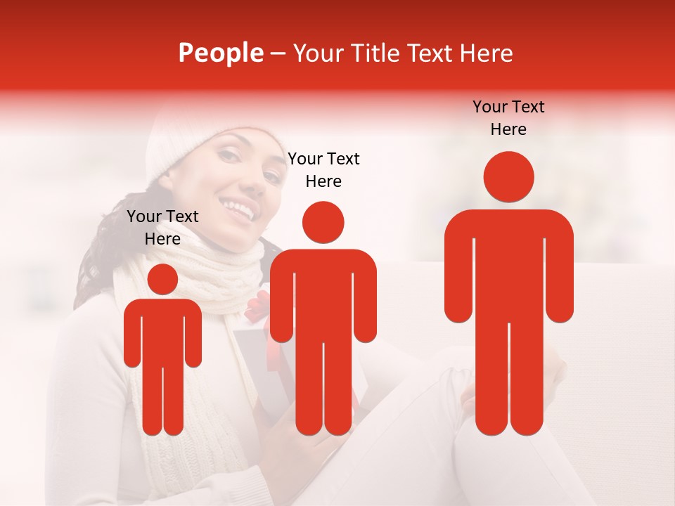 Gift Smile Caucasian PowerPoint Template