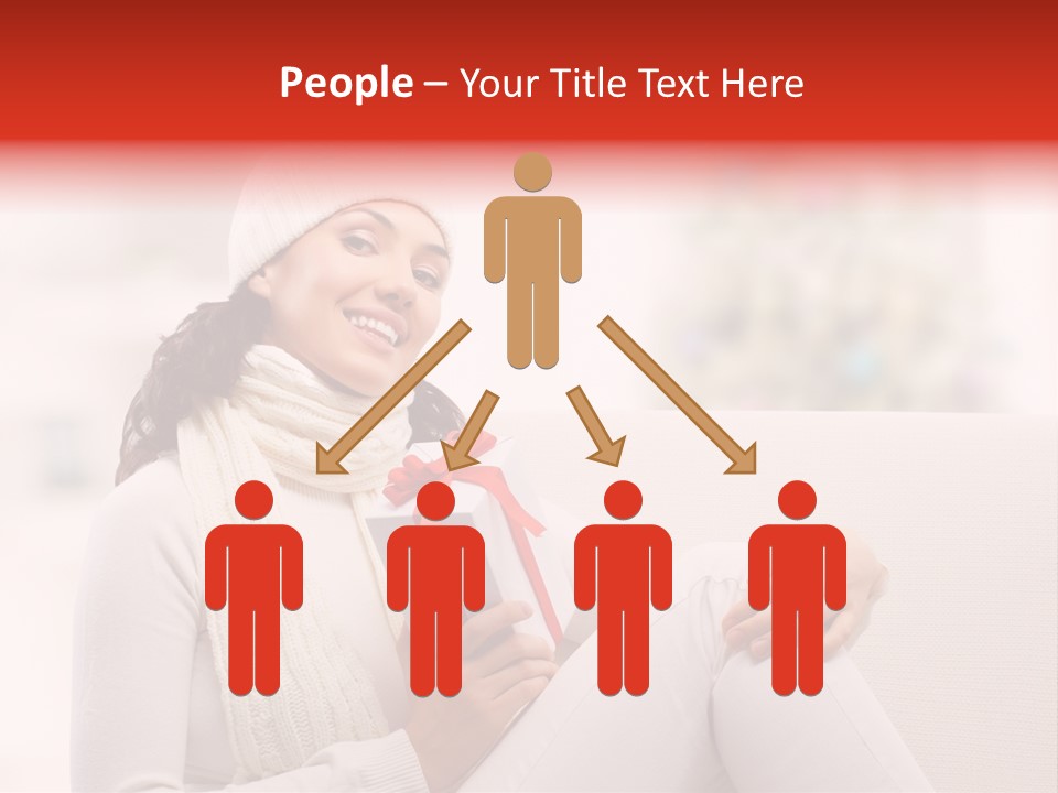 Gift Smile Caucasian PowerPoint Template