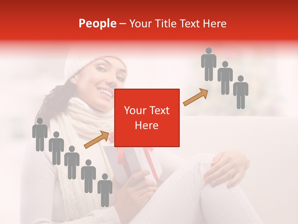 Gift Smile Caucasian PowerPoint Template