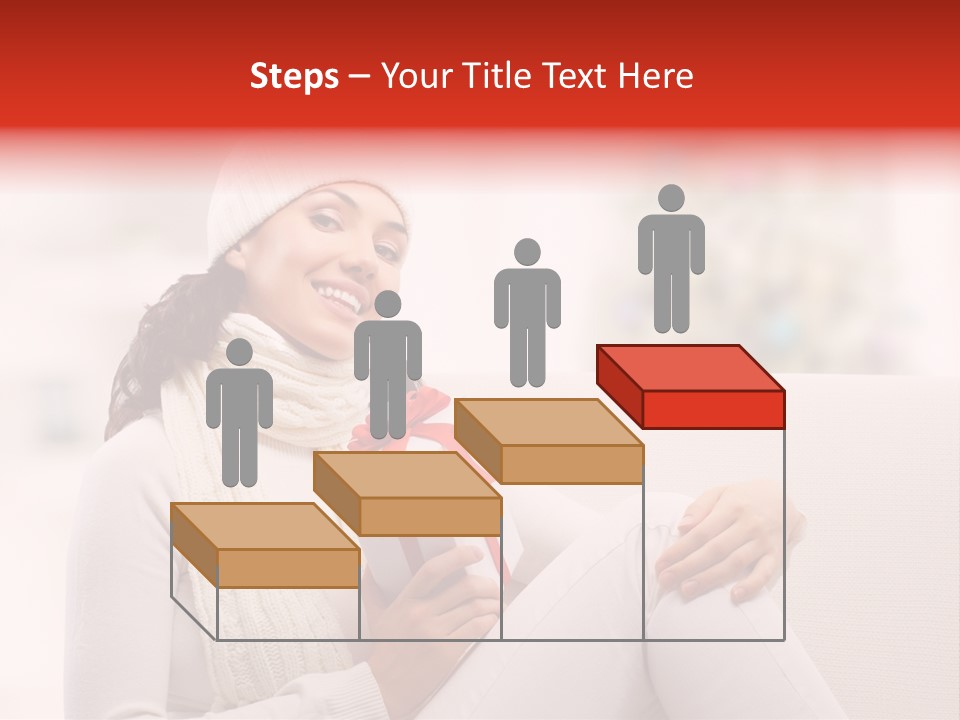 Gift Smile Caucasian PowerPoint Template