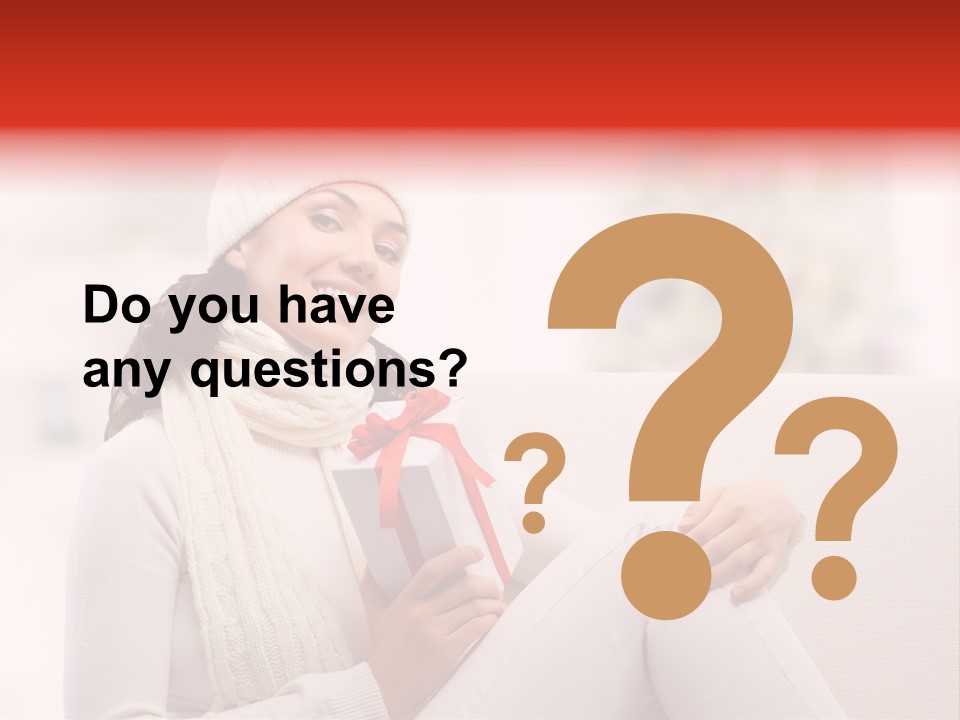 Gift Smile Caucasian PowerPoint Template