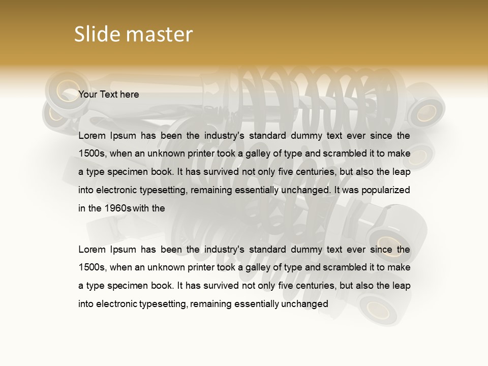 Automobile Part Suspension PowerPoint Template