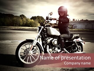 Caucasian Freedom Brown PowerPoint Template