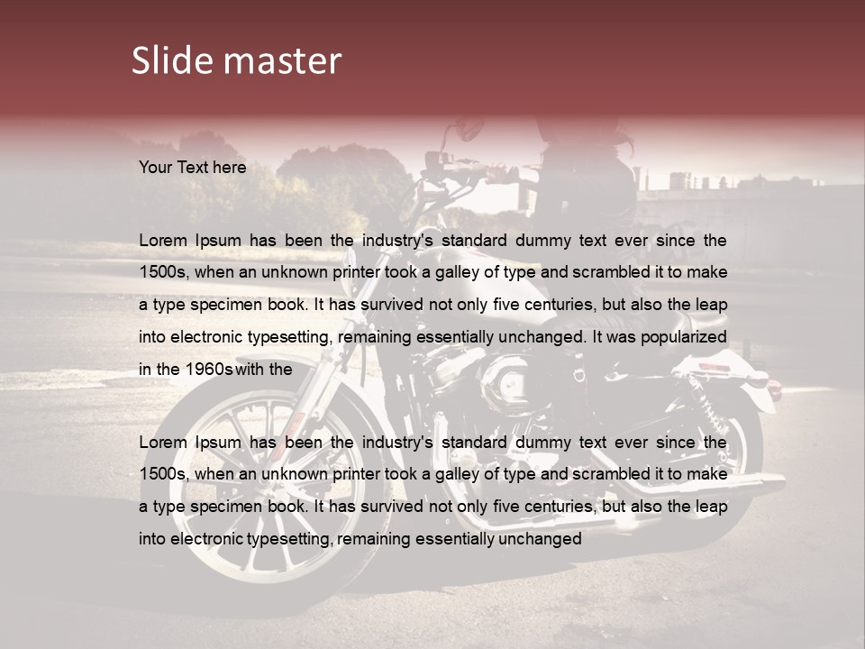 Caucasian Freedom Brown PowerPoint Template