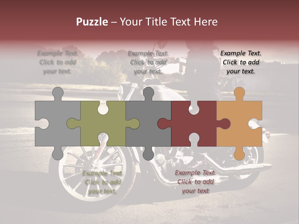 Caucasian Freedom Brown PowerPoint Template