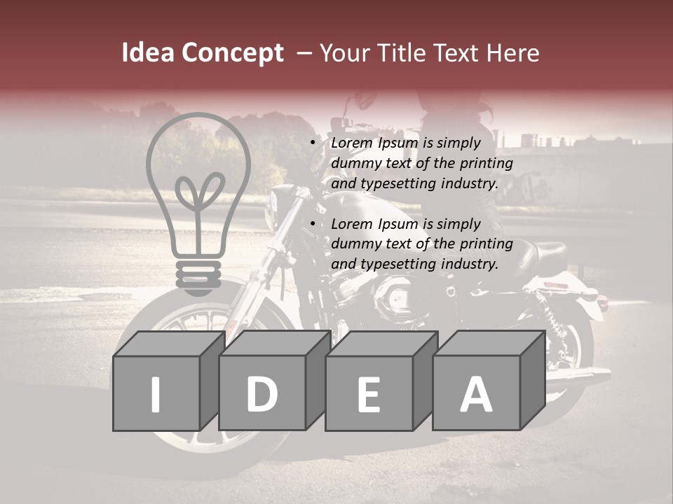 Caucasian Freedom Brown PowerPoint Template