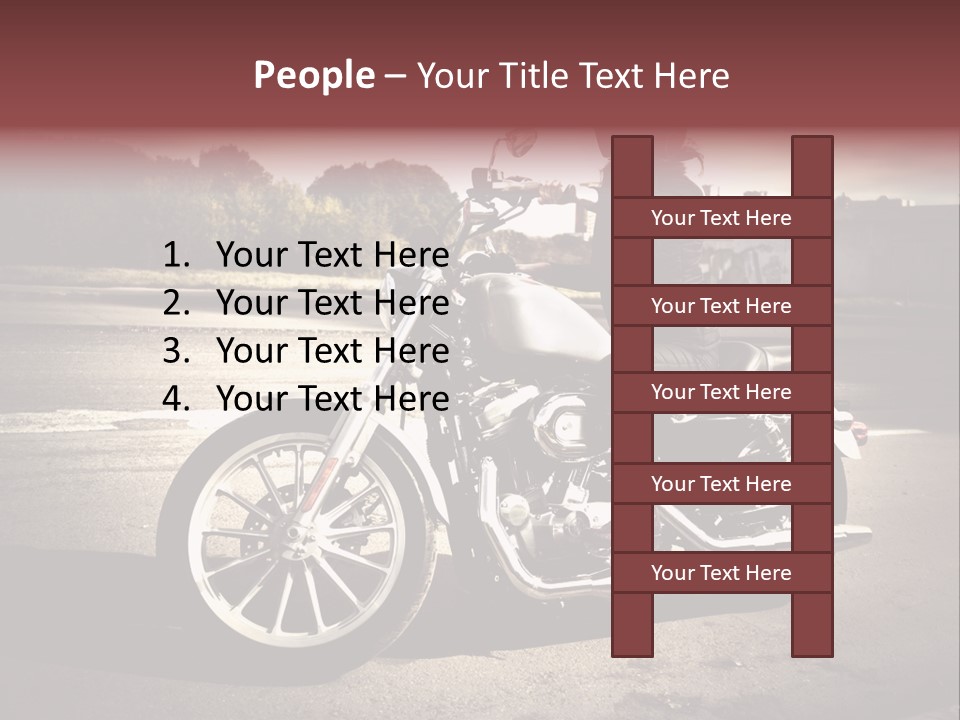 Caucasian Freedom Brown PowerPoint Template