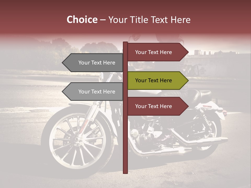 Caucasian Freedom Brown PowerPoint Template