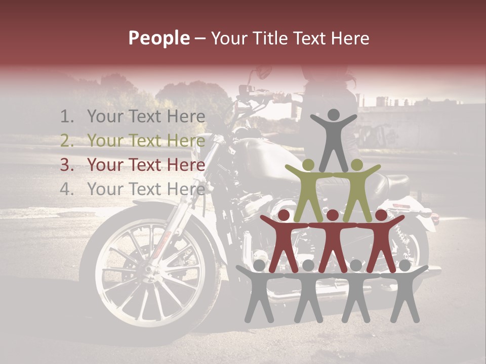 Caucasian Freedom Brown PowerPoint Template